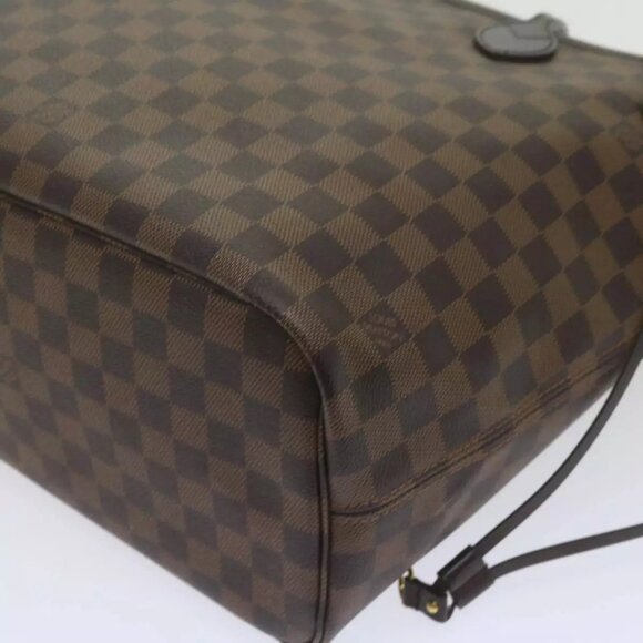 LOUIS VUITTON Damier Ebene Neverfull MM Tote Bag LV Auth - Picture 11 of 16